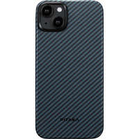 PITAKA Pitaka MagEZ Case 4 Black / Blue Twill 1500D Apple iPhone 15 készülékhez - MagSafe rögzítéssel