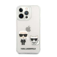 Apple Karl Lagerfeld Karl and Choupette PC/TPU hátlap tok Apple iPhone 13 Pro Max, átlátszó