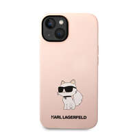 Apple Karl Lagerfeld Liquid Choupette NFT szilikon hátlap tok Apple iPhone 14 Plus, rózsaszín