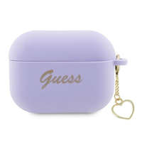  Guess Silicone Charm Heart Apple AirPods Pro 2 tok , lila