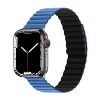  Phoner Rever Apple Watch forgatható mágneses szilikon szíj, 49/45/44/42mm, M/L, kék/fekete