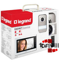  Legrand 2 vezetékes EASYKIT Essential videó kaputelefon szett: színes videó (7&#039;&#039;), bővíthető 1 lakásos, adapterrel, fehér, Legrand 367910