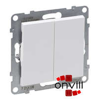 Legrand Legrand 721108, Suno Kettős Váltókapcsoló, 10 AX, Fehér