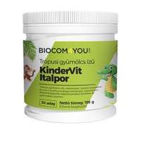 Biocom Biocom Kindervit trópusi gyümölcsízű italpor 195 g