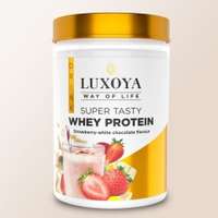 Luxoya Whey Protein Italpor 450g PET - Eper-fehér csokoládé ízű