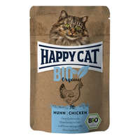 HAPPY CAT POUCH HÚS BIO CSIRKE ÁLLATELEDEL MACSKÁK SZÁMÁRA 12X85g