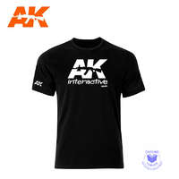 AK Interactive MERCHANDISING - AK OFFICIAL T-SHIRT BLACK (WHITE LOGO) size "M"