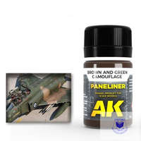 AK Interactive AIR Weathering products - Paneliner for brown and green camouflage 35ml
