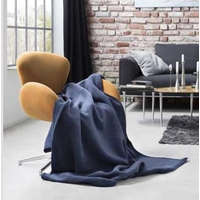 Billerbeck Billerbeck kék pamut pléd, 150x200 cm