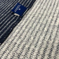 Billerbeck Billerbeck pamut pléd, 150x200 cm, Stripes (kék-fehér)