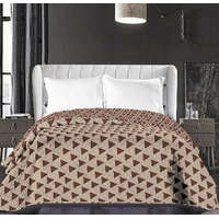  Elegancia ágytakaró, Bézs- barna háromszög, 240x260 cm (6650)