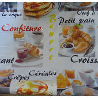  Abrosz-deko/asztalterítő méteráru, "Croissant", 150 cm széles (fm)