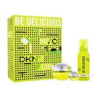 DKNY DKNY DKNY Be Delicious ajándékcsomagok eau de parfum 100 ml + eau de parfum 7 ml + habzó tusfürdő 150 ml nőknek