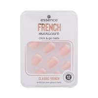 Essence Essence French Manicure Click & Go Nails műköröm műköröm 12 db nőknek 01 Classic French