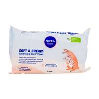 Nivea Nivea Baby Soft & Cream Cleanse & Care Wipes sminkeltávolító nedves törlőkendők 57 db gyermekeknek