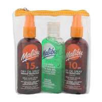Malibu Malibu Dry Oil Spray SPF15 ajándékcsomagok SPF15 szárazolaj napozásra 100 ml + SPF10 szárazolaj napozásra 100 ml + Aloe Vera napozás utáni gél 100 ml