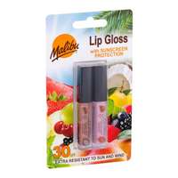 Malibu Malibu Lip Gloss SPF30 ajándékcsomagok Coconut szájfény 1,5 ml + Strawberry szájfény 1,5 ml nőknek