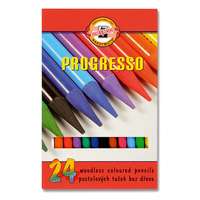 KOH-I-NOOR Színes ceruza készlet, henger alakú, famentes, koh-i-noor "progresso 8758/24", 24 különböző szín 8758024007pz