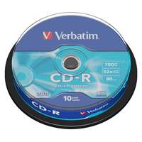 VERBATIM Verbatim cd-r írható cd lemez 700mb 10db hengeres 43437