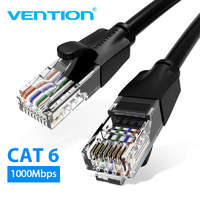 VENTION Vention utp patch (cat.6, fekete), 1m, kábel