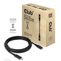 CLUB 3D Kab club3d usb gen1 type-c hosszabbító kábel 5gbps 60w(20v/3a) 4k60hz m/f 1m/3.28ft cac-1531