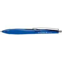 SCHNEIDER Golyóstoll, 0,5 mm, nyomógombos, sötétkék színű tolltest, schneider "haptify", kék 135303