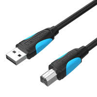 VENTION Vention usb-a 2.0 - usb-b 2.0 (fekete), 2m, kábel