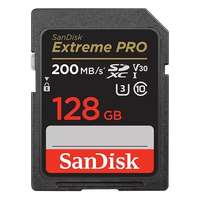 Sandisk Sandisk sd kártya - 128gb sdxc extreme pro (200/90 mb/s class 10 uhs-i, a1 v30) 00121596