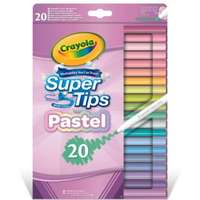 Crayola Crayola: supertips kimosható filctoll készlet, pasztell - 20 db-os