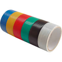 EXTOL Szigetelő szalag, 6db-os, színes; 19mmx18mx0,13mm (3mx6db)