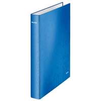 LEITZ Gyűrűs könyv, 4 gyűrű, d alakú, 40 mm, a4 maxi, karton, leitz "wow", kék 42420036