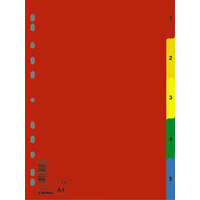 DONAU Regiszter, műanyag, a4, 1-5, donau, színes 7708095pl-99