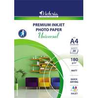 VICTORIA Fotópapír, tintasugaras, a4, 180 g, matt, victoria paper "universal" ijpm180-a4-20sheets