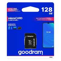 Goodram Goodram memóriakártya 128gb (microsdxc - class 10, uhs-1) + sd adapter m1aa-1280r12 / m1aa-1280r11