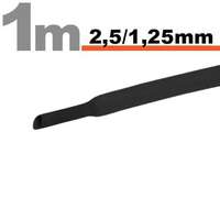 Egyéb Zsugorcső 2,5mm / 1,25mm fekete 11020f