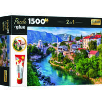 TREFL Trefl: város látkép puzzle - 1500 darabos + ragasztó