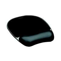 FELLOWES Egéralátét csuklótámasszal, géltöltésű, fellowes "crystal gel", fekete 9112101