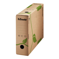 ESSELTE Archiválódoboz, a4, 80 mm, újrahasznosított karton, esselte "eco", barna 623916