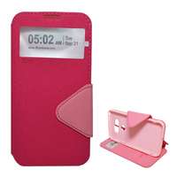 ROAR Roar fancy diary tok álló, bőr hatású (flip, oldalra nyíló, asztali tartó funkció, view window, textil minta) rózsaszín gp-63694