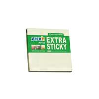 STICK N Stickn extrasticky recycled 76x76 mm 90 lap újrahasznosított pasztell sárga jegyzettömb 21600