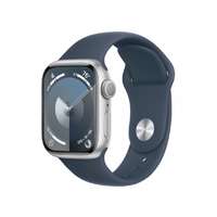 Apple Apple watch series 9 gps 41mm ezüst alumíniumtok, viharkék sportszíj m/l méret (mr913qh/a / mr913qf/a)