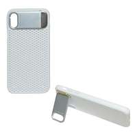 gigapack Műanyag telefonvédő (ütésállóság, kitámasztható, lyukacsos) ezüst gp-73403