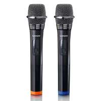 Lenco Lenco mcw-020bk set of 2 wireless microphones with portable battery powered receiver black