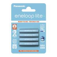 Panasonic Panasonic eneloop lite elem (aaa, bk-4lcce/4be, 1.2v, 550mah ni-mh, 3000xújratölthető) 4db/csomag
