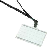 DONAU Azonosítókártya tartó, fekete nyakba akasztóval, 85x50 mm, műanyag, donau 8347001pl-01