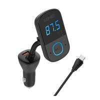 LDNIO Ldnio bluetooth fm transmitter autós töltő 2 usb+type-c aljzat (3a, 45w, pd gyorstöltő + type-c kábel) fekete c705q type c