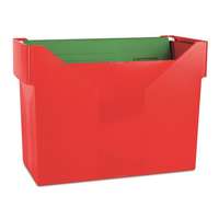 DONAU Függőmappa tároló, műanyag, 5 db függőmappával, donau, piros 7422001pl-04