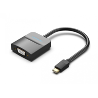 VENTION Vention usb-c - vga, 0,15m (abs, fekete) adapter