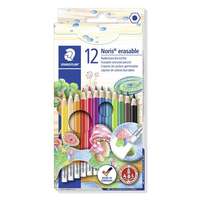 STAEDTLER Színes ceruza készlet radírral, hatszögletű, staedtler "noris club", 12 különböző szín 144 50nc12