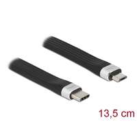 DeLock Delock usb 2.0 fpc lapos csík kábel usb type-c - usb micro-b-típusú 13,5 cm pd 3 a